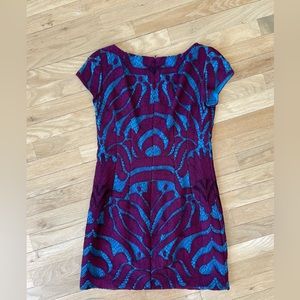 NANETTE LEPORE Burgundy Lace Dress